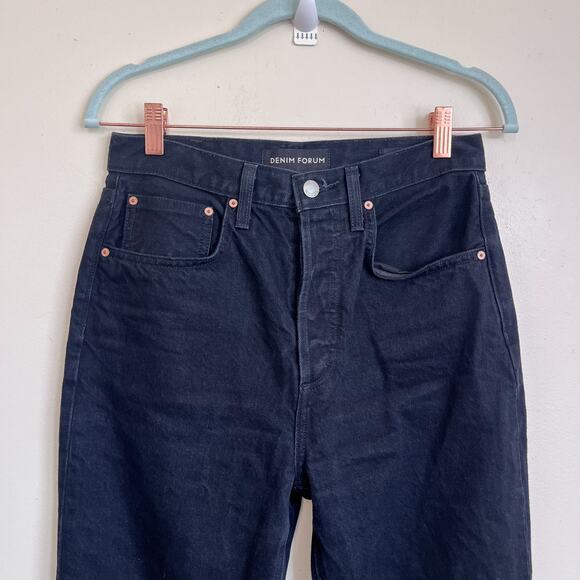 Denim Forum The Joni High Rise Loose 29L Womens Jeans Button Fly Organic Cotton - Picture 3 of 10